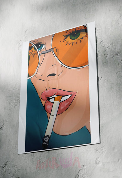 Rebel Smoke | Retro Punk | Art Poster