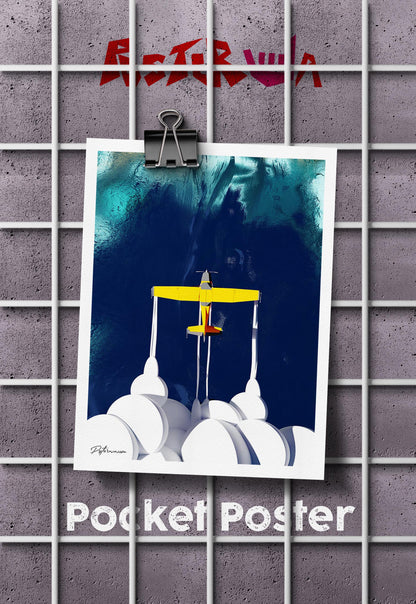 Soar to Sky | Abstract Art | Airplane Art Poster
