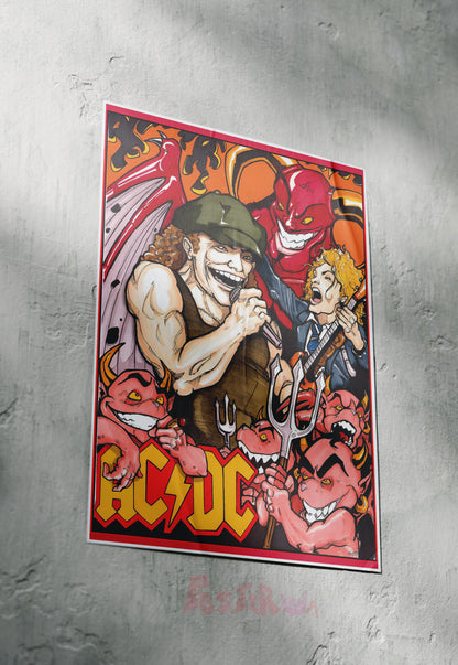 Rock Legends Unleashed | AC/DC | Metal Bands Poster