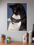 FELINOO The Black and White Cat Hug Poster