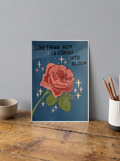 Ink Flower Garden Poster