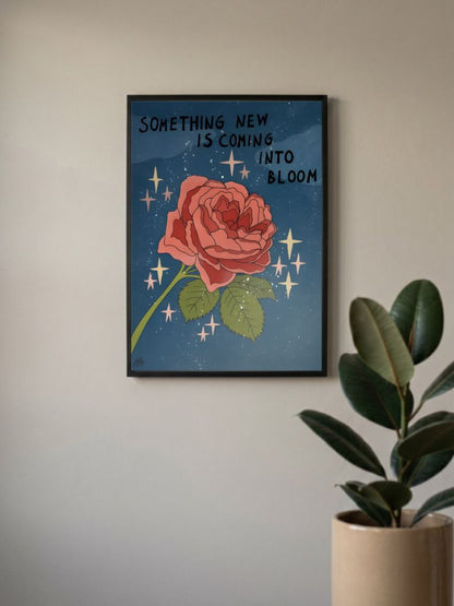 Ink Flower Garden Poster