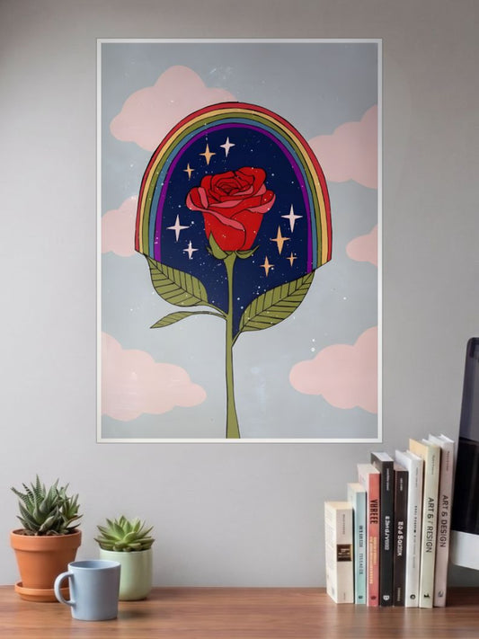Red Rose Hope Poster
