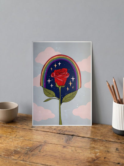 Red Rose Hope Poster