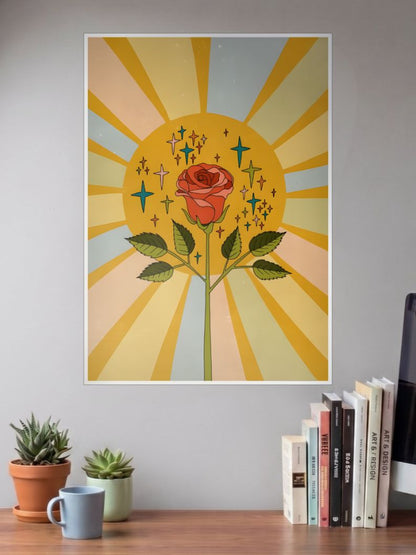 Starry Rose Poster