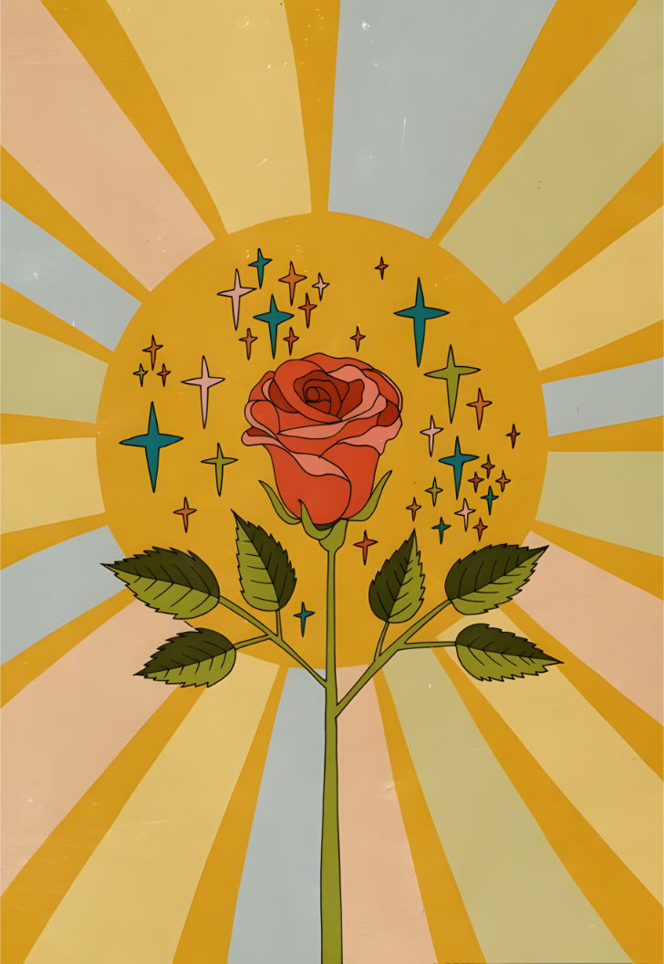Starry Rose Poster