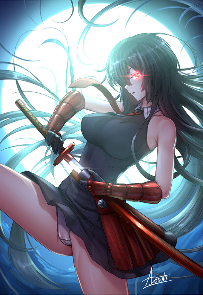 Akame Waifu Art Poster