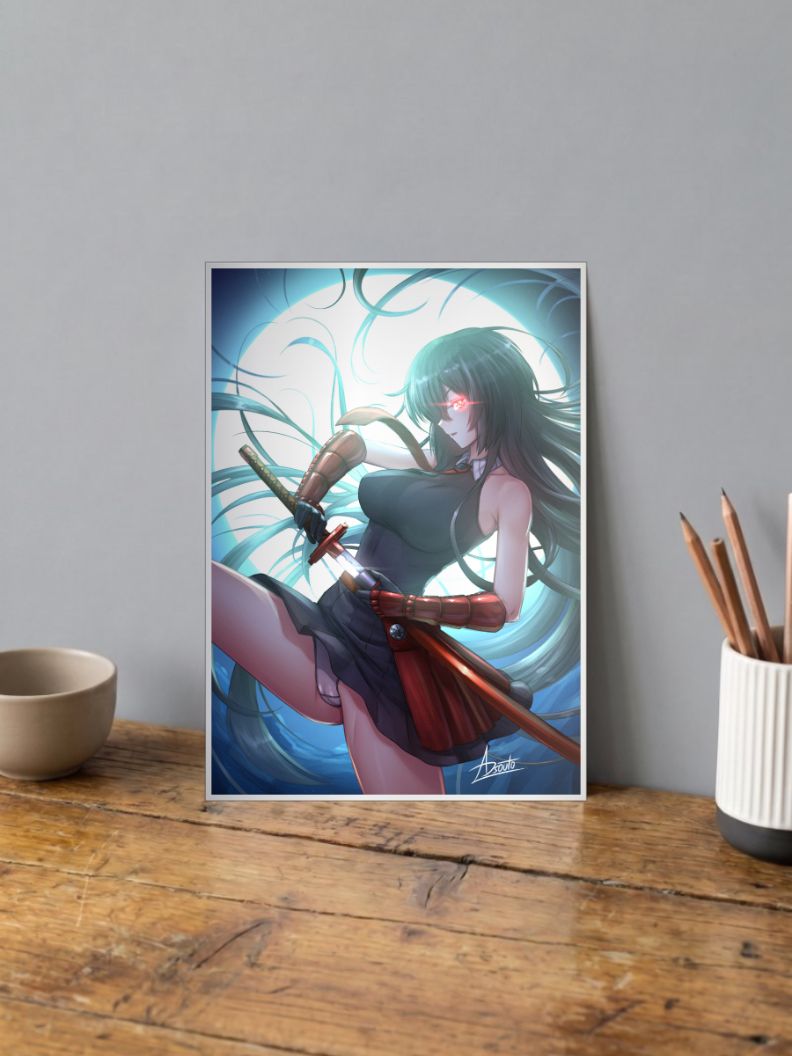 Akame Waifu Art Poster