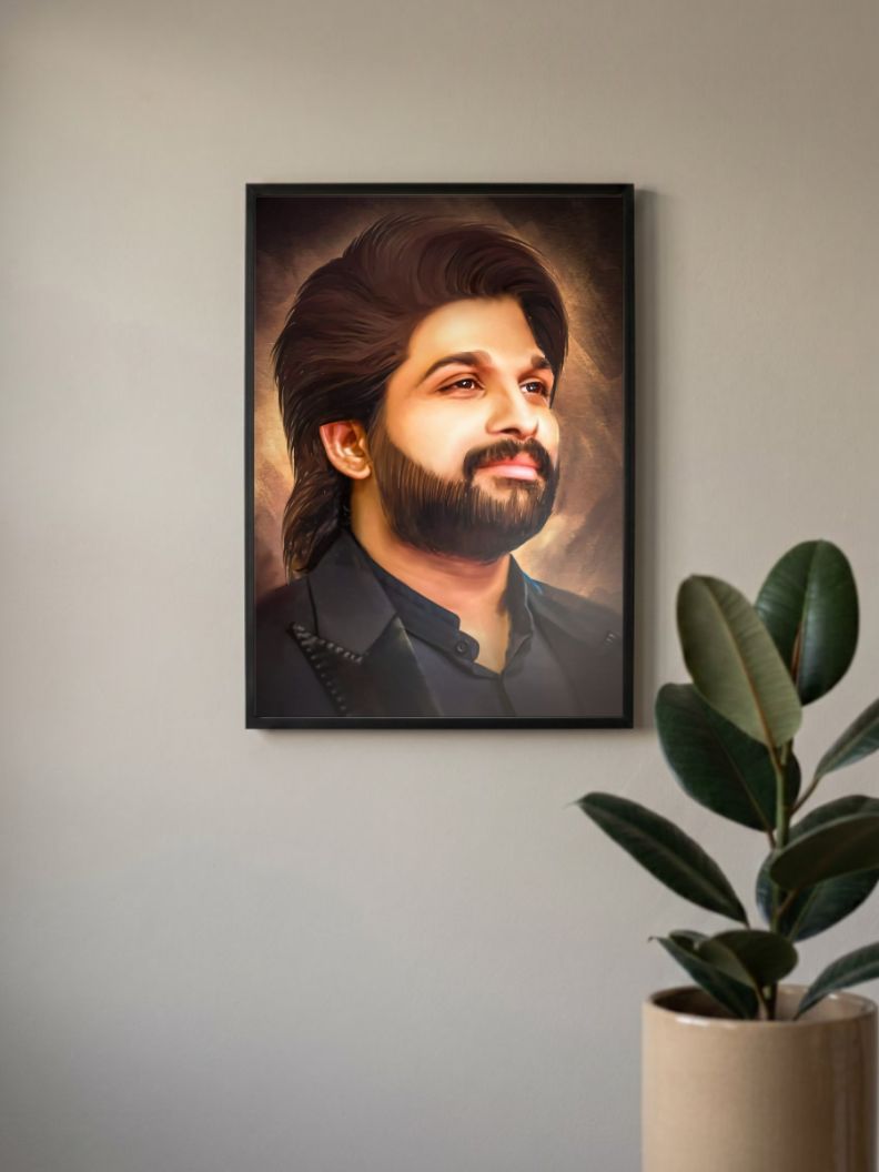 Vibrant Strokes of Stardom| Allu Arjun |Tollywood Movie Poster