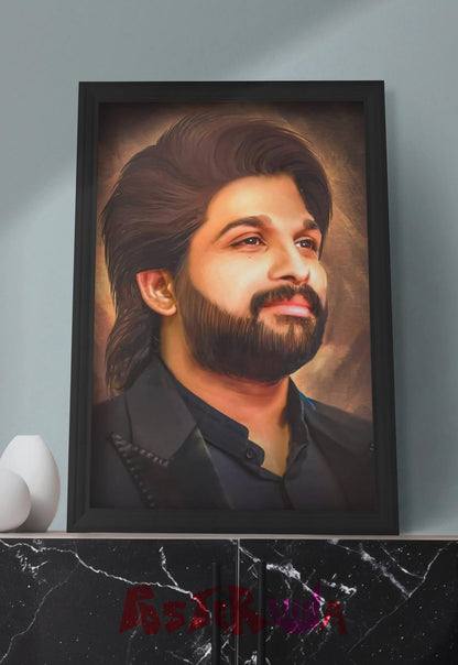 Vibrant Strokes of Stardom| Allu Arjun |Tollywood Movie Poster