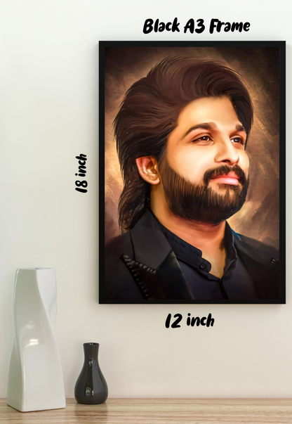 Vibrant Strokes of Stardom| Allu Arjun |Tollywood Movie Poster