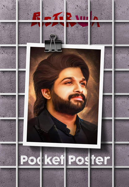 Vibrant Strokes of Stardom| Allu Arjun |Tollywood Movie Poster