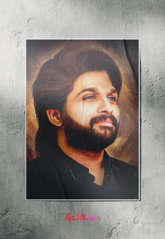 Vibrant Strokes of Stardom| Allu Arjun |Tollywood Movie Poster