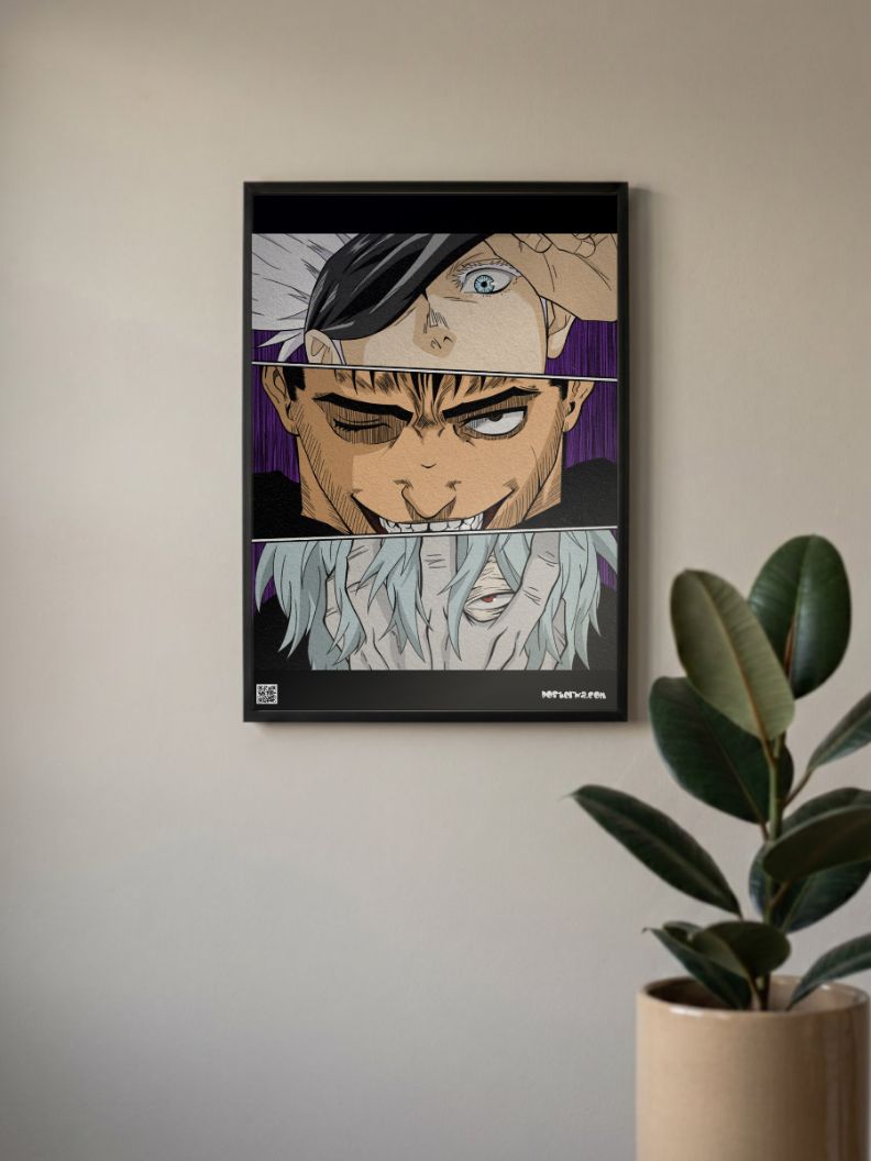 One Eyed Gojo Berserk Tomura Poster