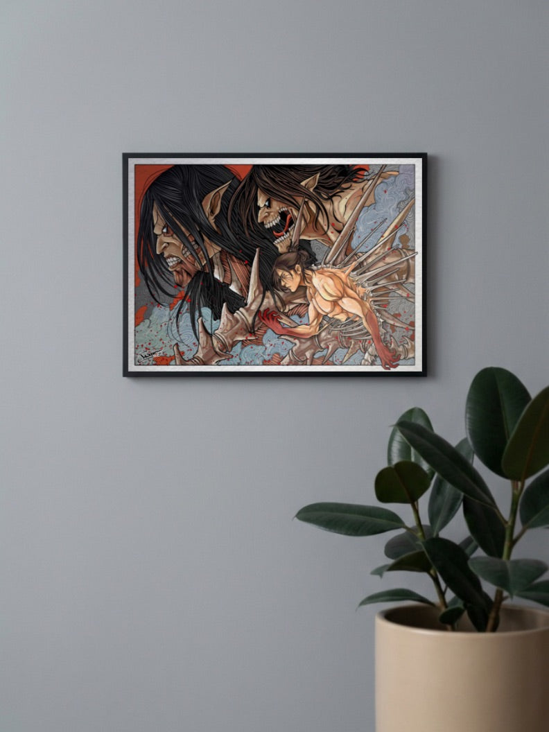 Eren X Titan Poster