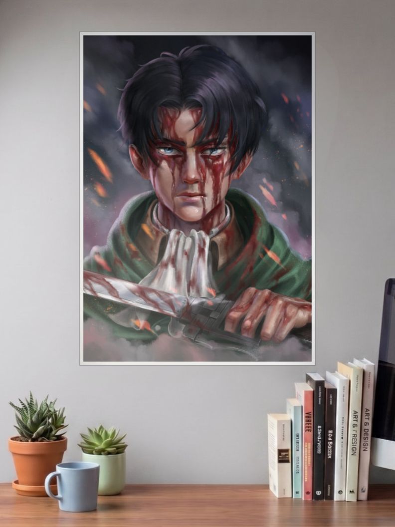 “Attack on Titan:  Levi's Resolve | Levi Ackerman | Anime Poster