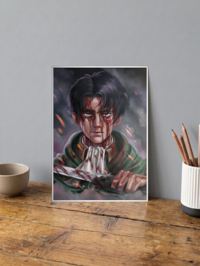 “Attack on Titan:  Levi's Resolve | Levi Ackerman | Anime Poster