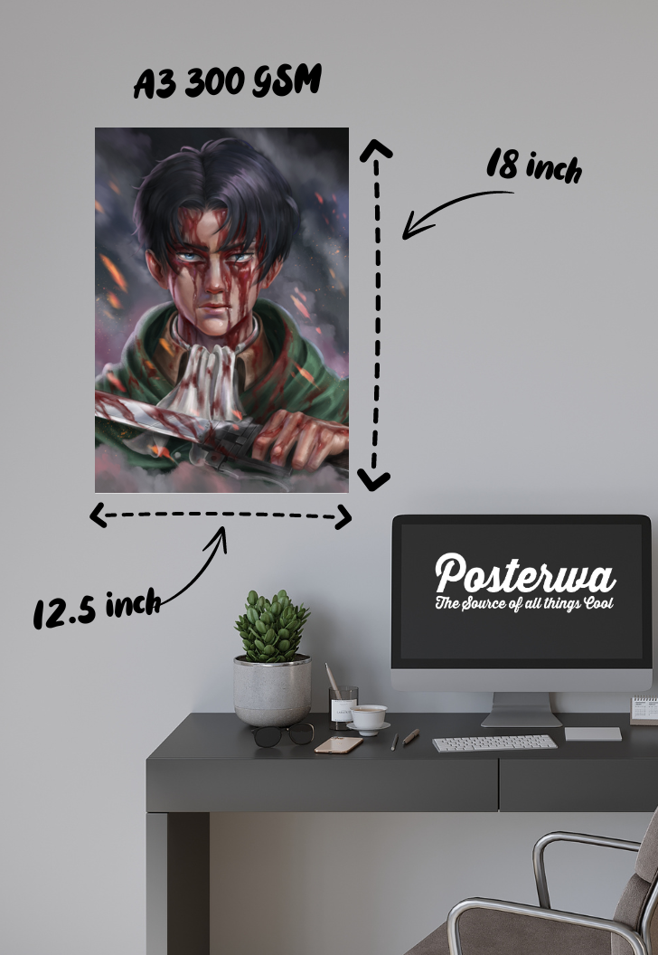“Attack on Titan:  Levi's Resolve | Levi Ackerman | Anime Poster