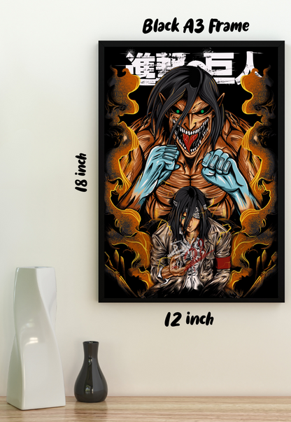 Attack on Titan: Eren with Titan | Eren Yeager | Anime Poster