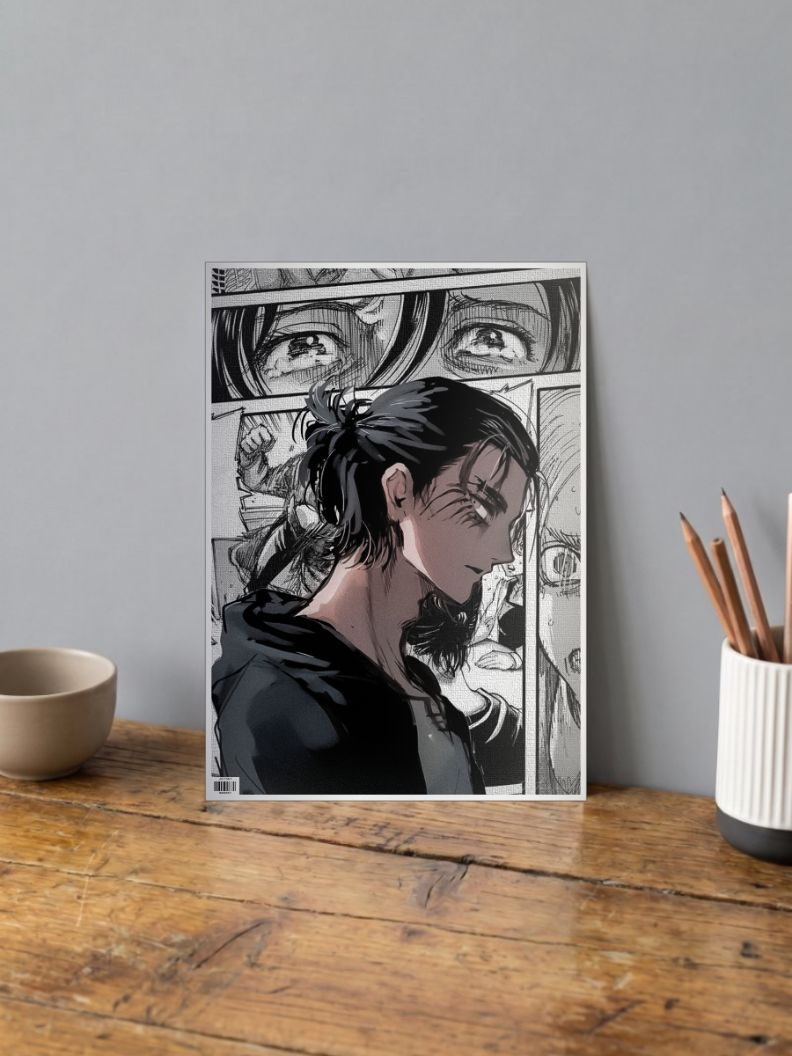 Eren Yeager Comic Strip Poster