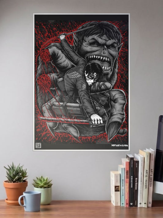 Levi Vs Beast Titan Poster