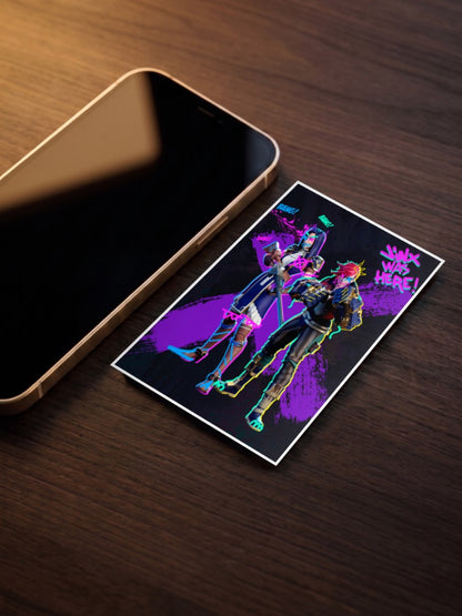 Arcane Vi and Caitlyn Anime Poster