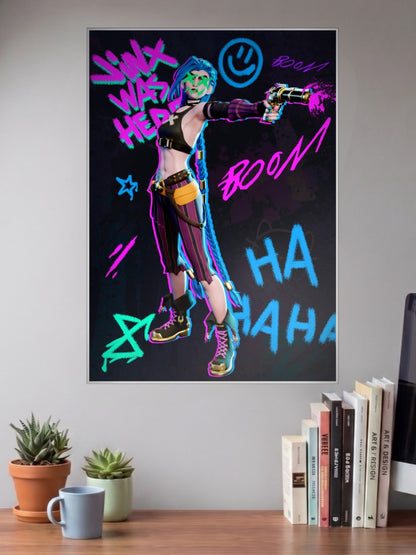 Arcane Jinx Portrait Anime Poster