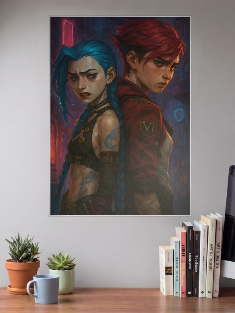 Arcane Sisters Duo Anime Poster