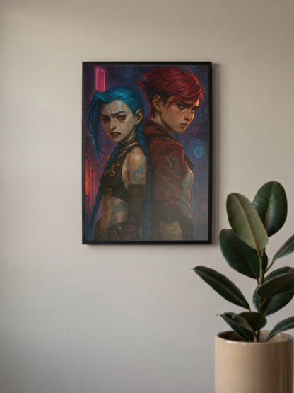 Arcane Sisters Duo Anime Poster