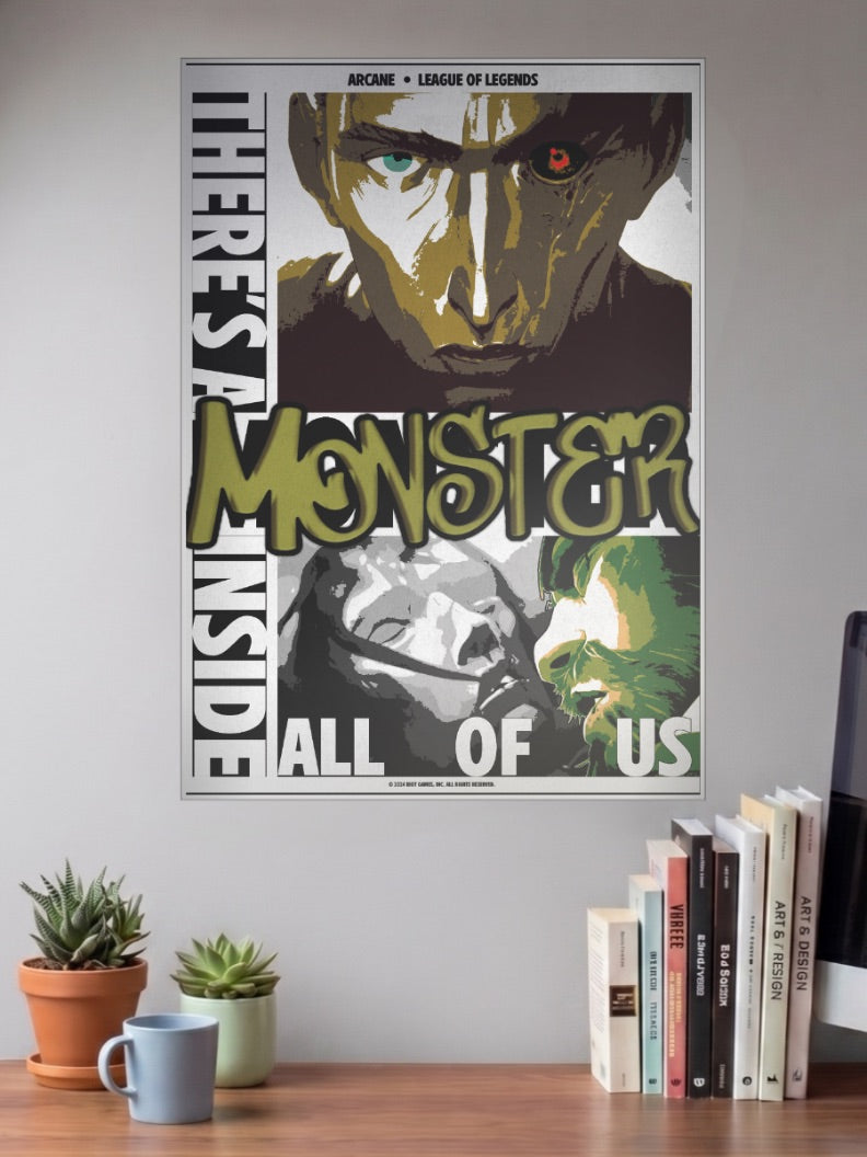 Arcane Monster Inside Anime Poster