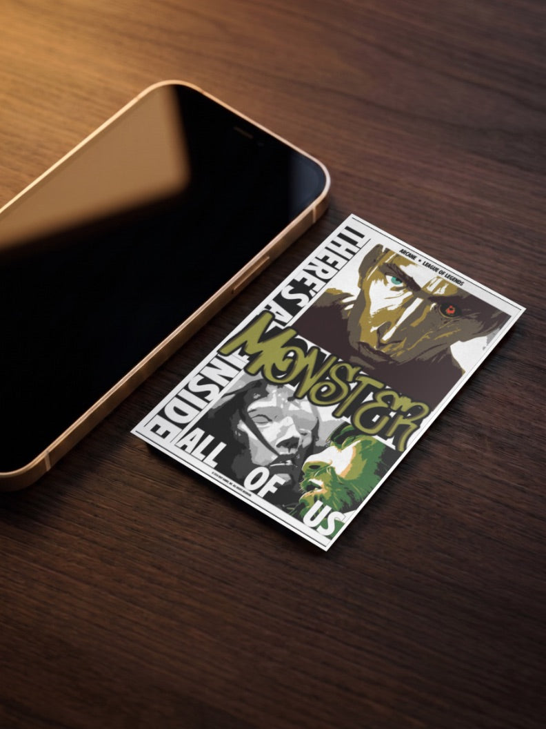 Arcane Monster Inside Anime Poster