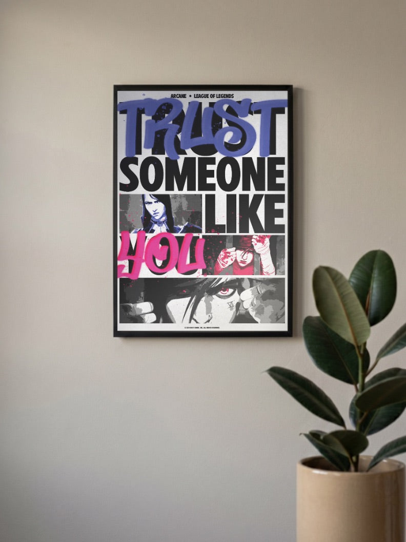 Arcane Trust Quote Anime Poster