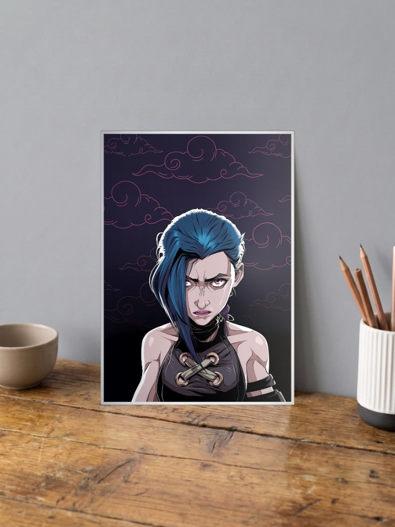 Arcane Jinx Design Anime Poster