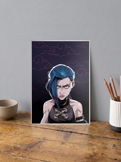 Arcane Jinx Design Anime Poster