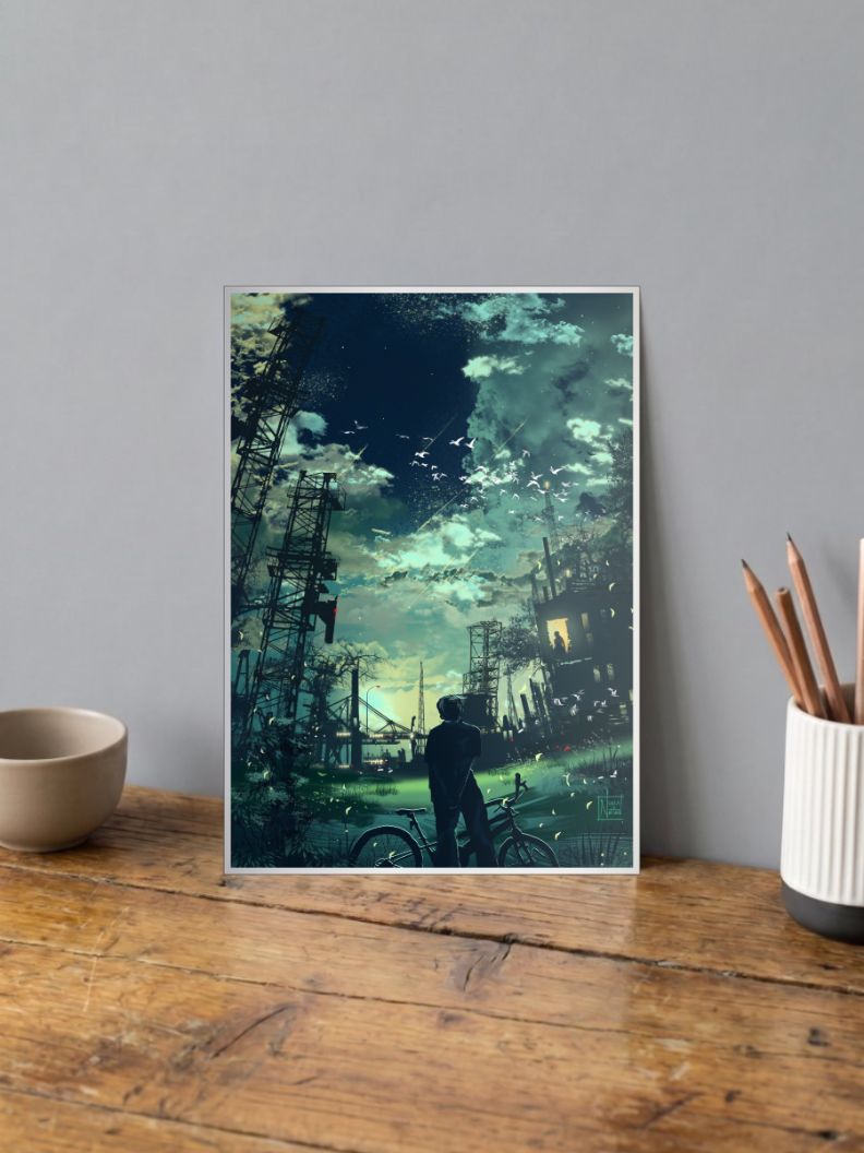 City night lights Poster