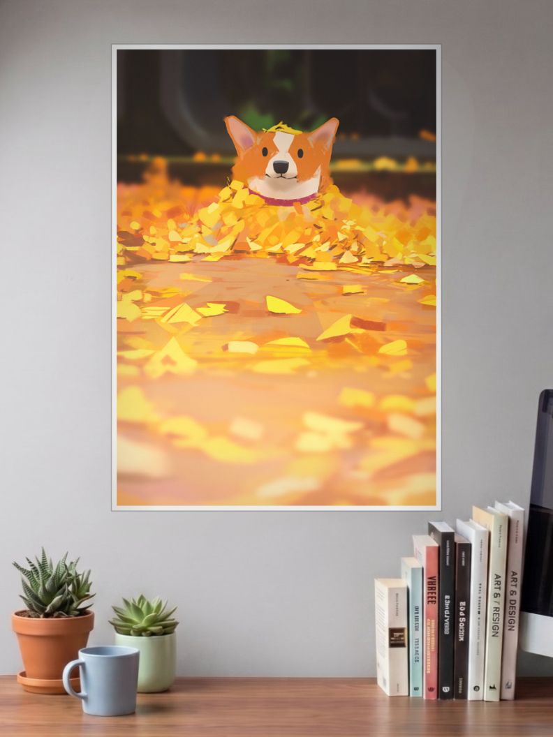 Cute Orange Dog Poster