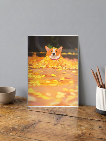 Cute Orange Dog Poster
