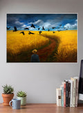 Wheatfield With Crows Vintage Poster