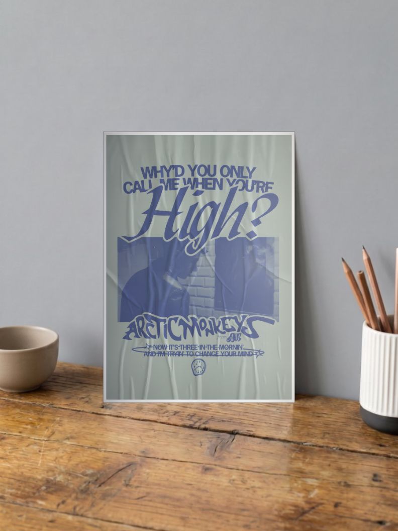 Why would you only call me when you're high | Arctic Monkeys | Bands Poster