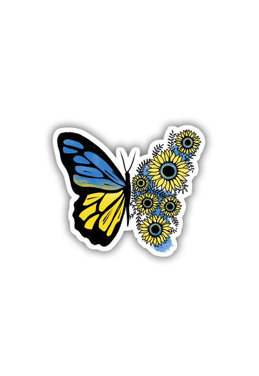 Ukraine Butterfly Sticker