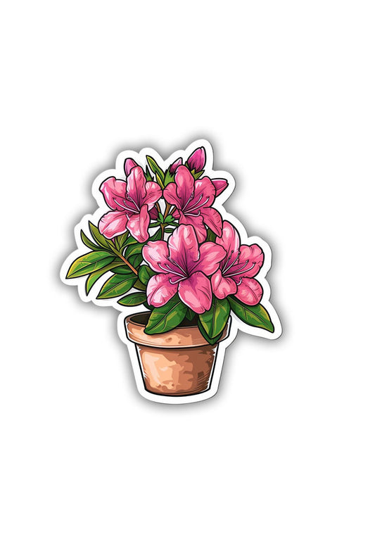 Azalea Plant Pot Sticker