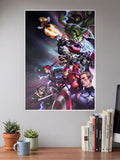 Avengers Full Squad Art Poster