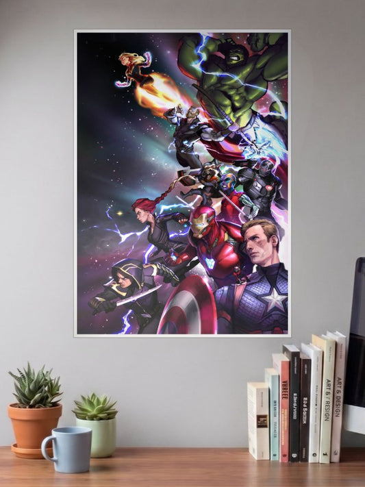 Avengers Full Squad Art Poster