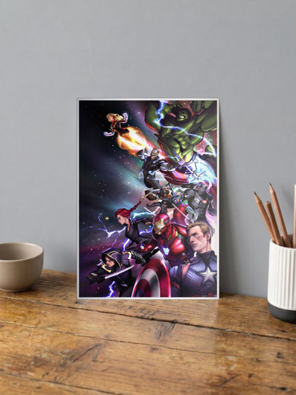 Avengers Full Squad Art Poster