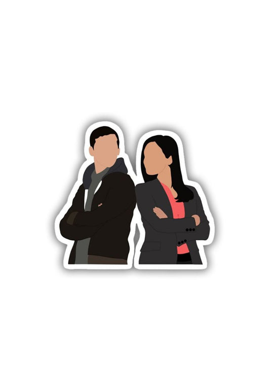 Amy and Jake Sticker