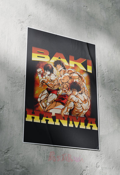 Unleashed Fury | Baki Hanma | Anime Poster