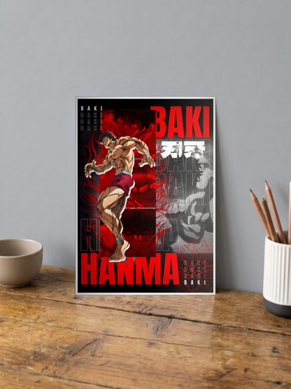 Crimson Warrior | Baki Hanma | Anime Poster