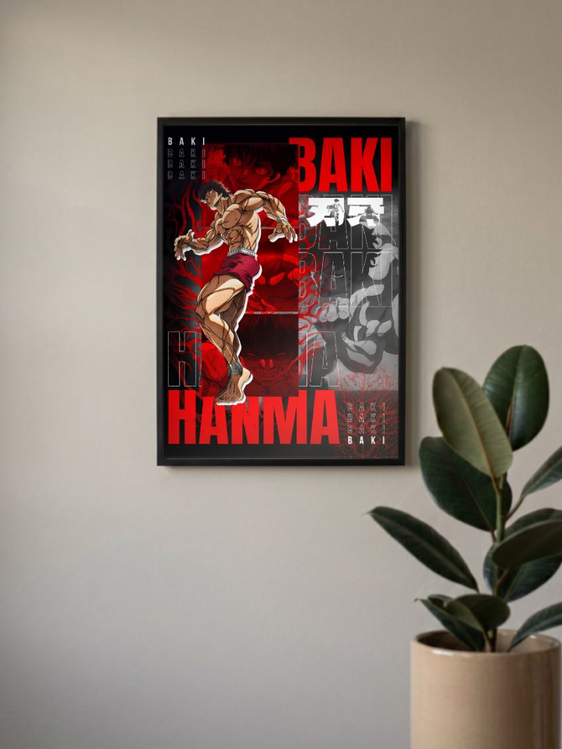 Crimson Warrior | Baki Hanma | Anime Poster