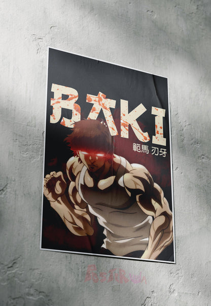 Unyielding Warrior | Baki Hanma | Anime Poster