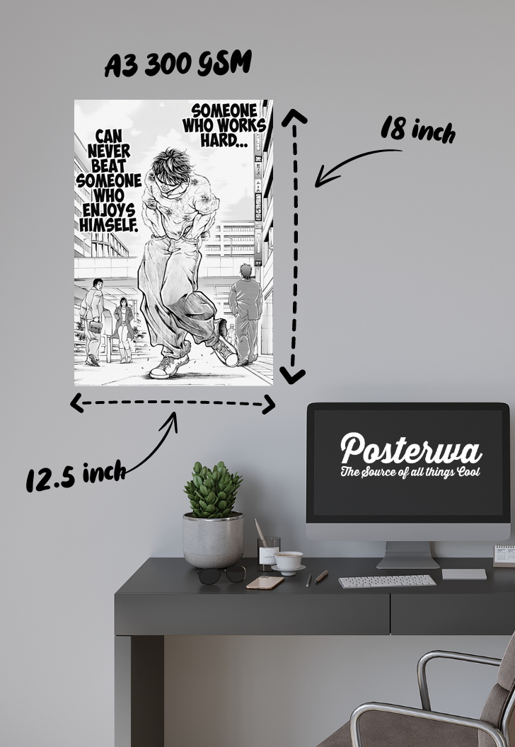 Unyielding Spirit | Baki | Quotes Poster